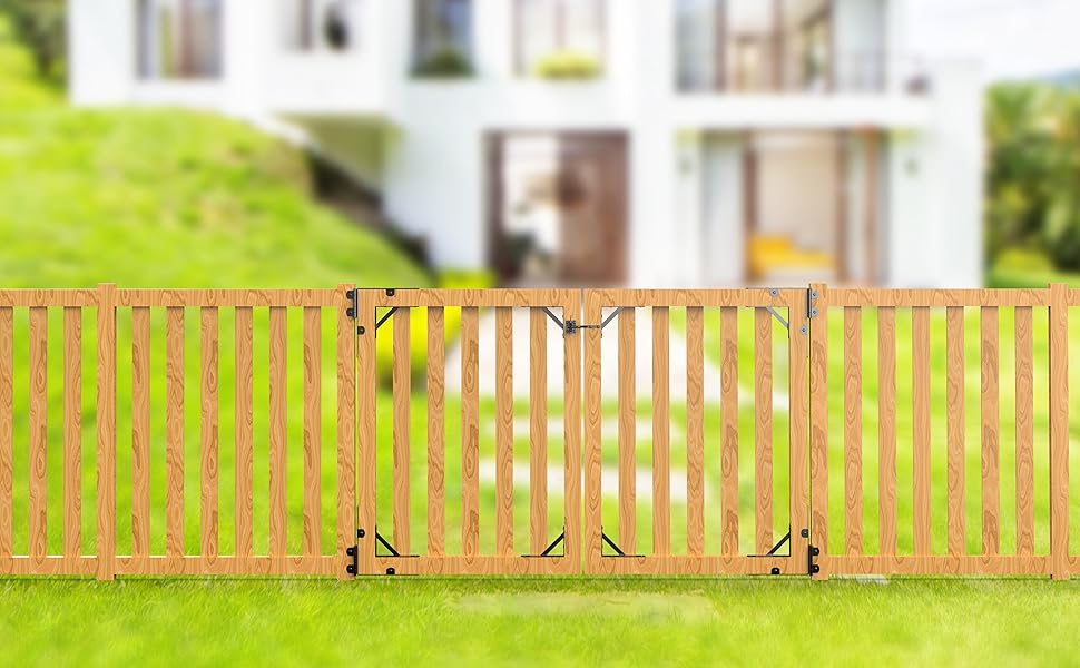 Delifox Fence Gate Kit Heavy Duty Gate Frame Kit Gate