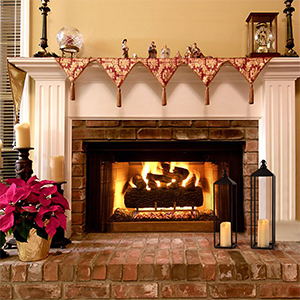 mantel fireplace lanterns