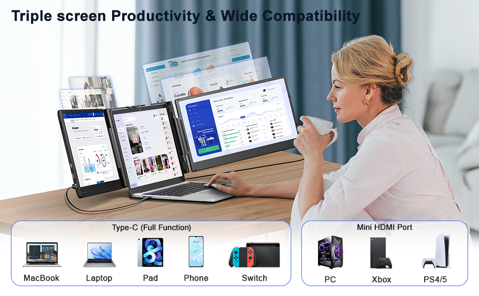 A+2 portable monitor for laptop