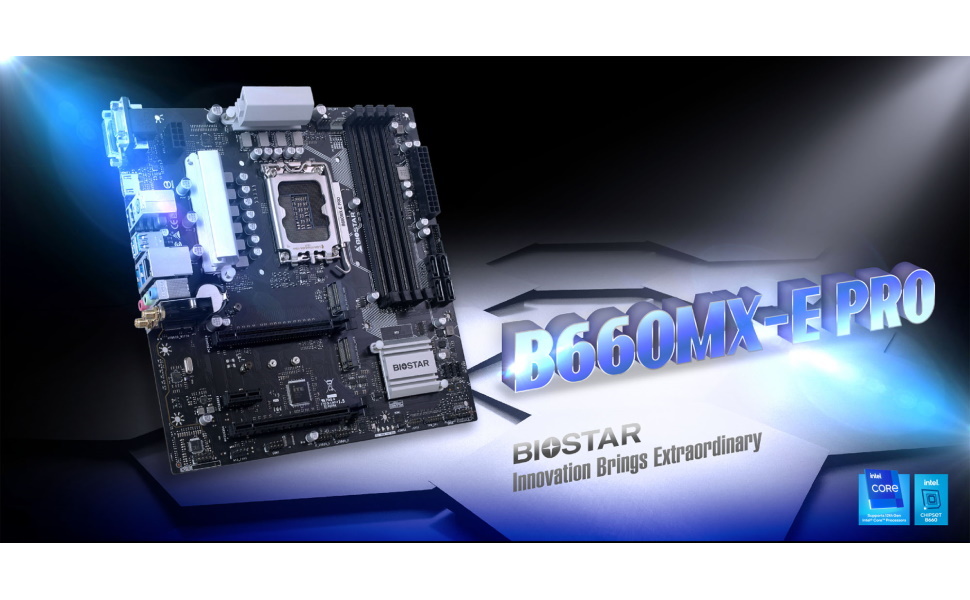 BIOSTAR intel B660 チップセット搭載 Micro-ATX マザーボード [ B660MX-E PRO ]