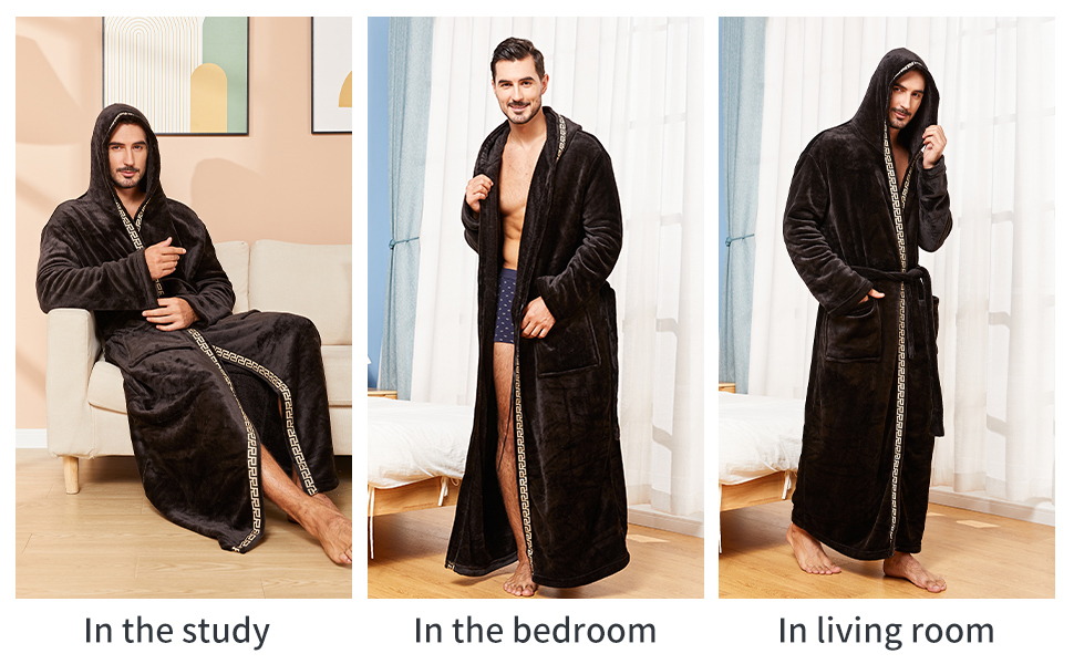 mens long robe with hood