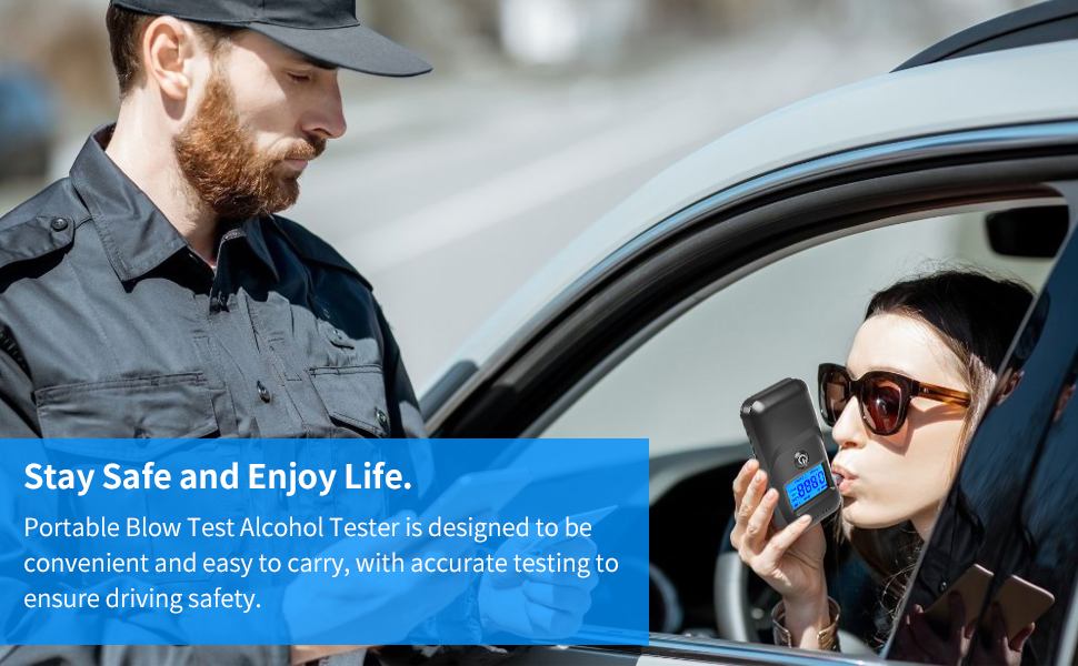 Breathalyzer, Alcohol Tester Breathalyzer with LCD Display Digital Fast