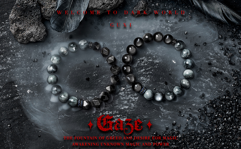 Obsidian and Hawkeye Bracelets