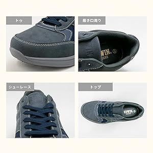 Edwin Sneakers, Waterproof, Wide, 6E, Non-Slip, Lightweight, Stylish, Easy to Wear, Slip-on 