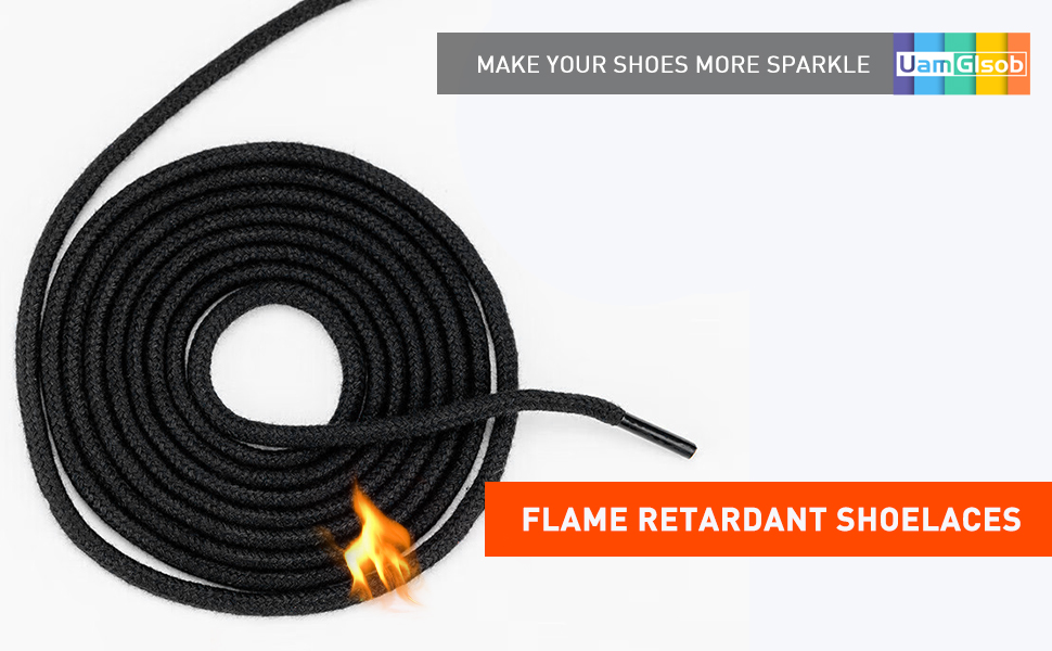 UamGlsob 5/32"(4mm) Kevlar Fireproof Boot Lace,Unbreakable