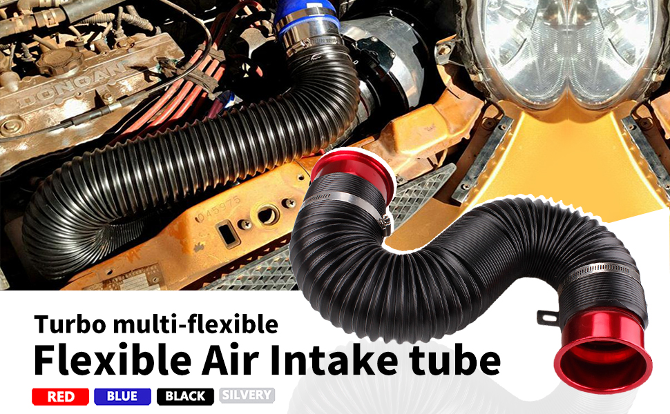BARTOO Air Intake Pipe 3" Turbine Intake Pipe Cold Air
