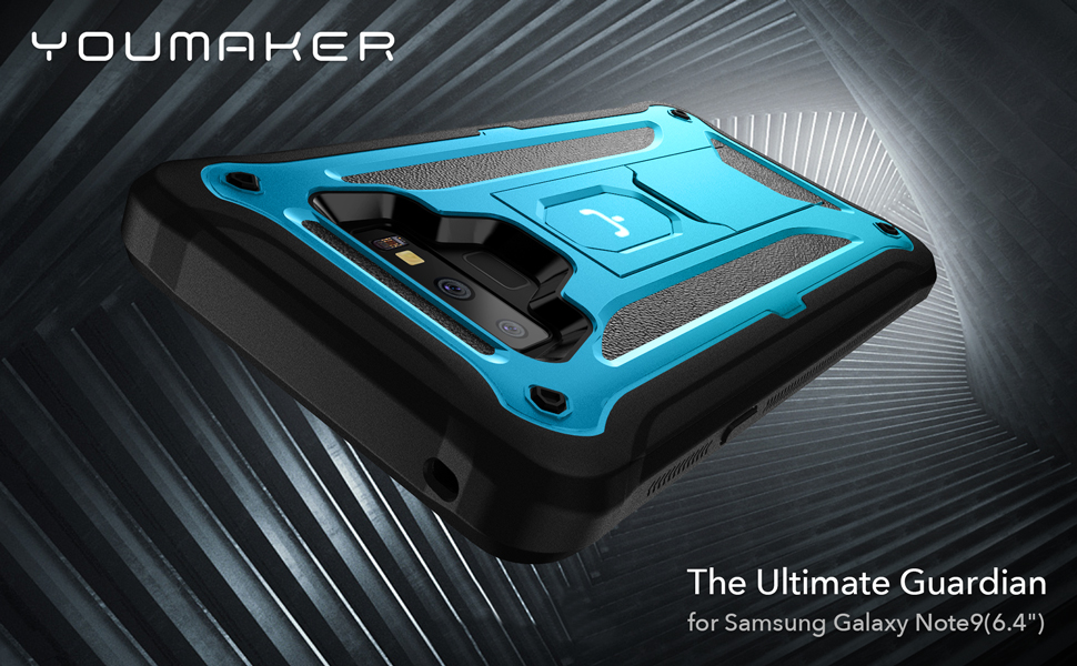 YOUMAKER Kickstand Case for Galaxy Note 9, Full Body with