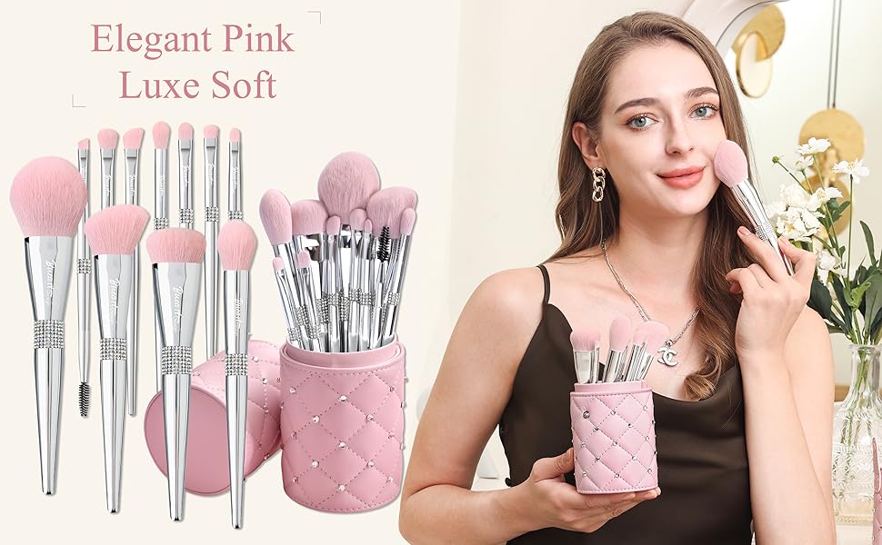 Bueart Design Elegant pink Ultra soft labeled Makeup