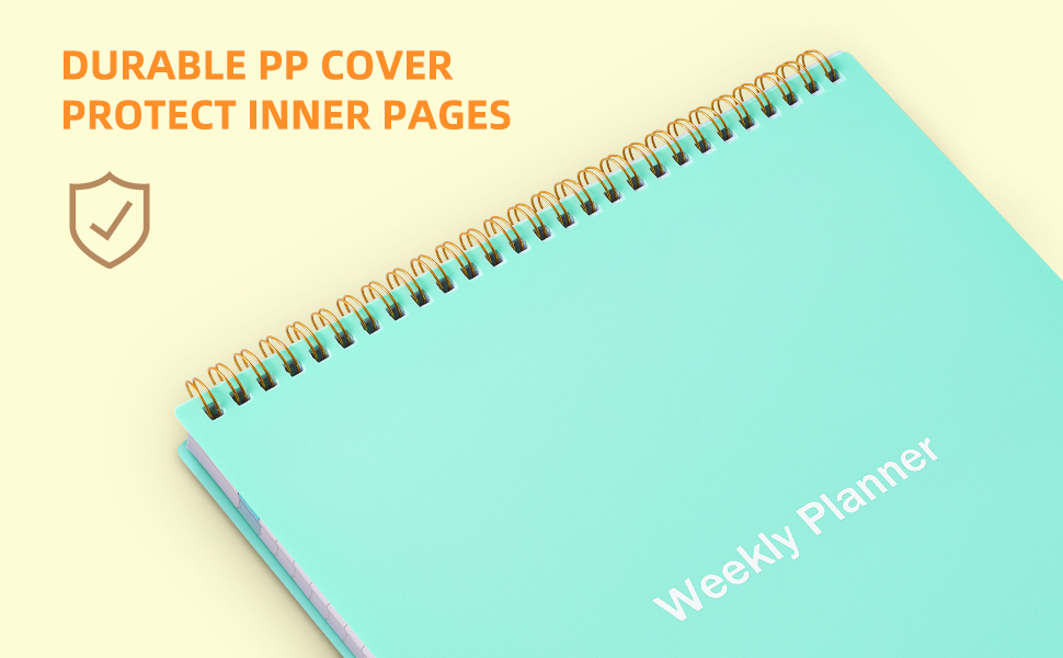 NPET Weekly Planner, Spiral Weekly Undated Planner Pad