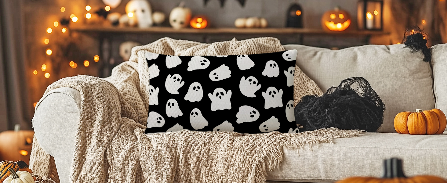 halloween ghost pillow covers