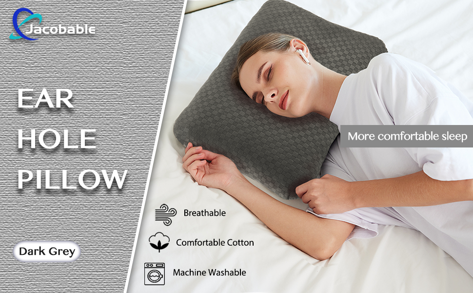 Jacobable Ear Pillows with Holes for Ear Pain, Piercing