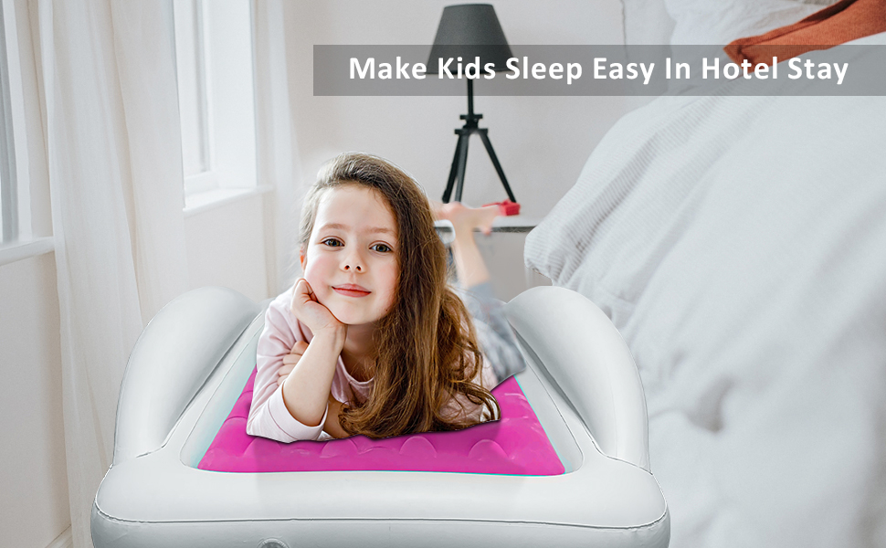 Fahuac Toddler Air Mattress Inflatable Kids Travel Bed