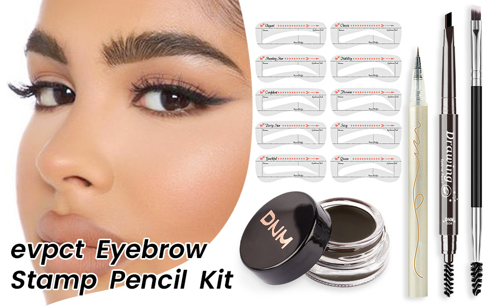 evpct Eyebrow Stamp Pencil Kit for Eyebrows