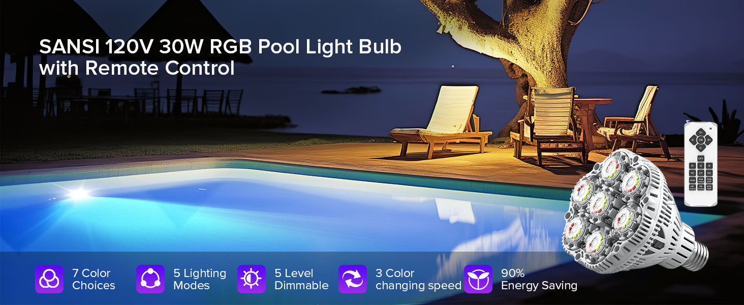Led pool light bulb