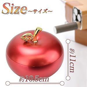 Amazon.co.jp: 蓋付き灰皿 リンゴ型 小物入れ おしゃれ 防臭性
