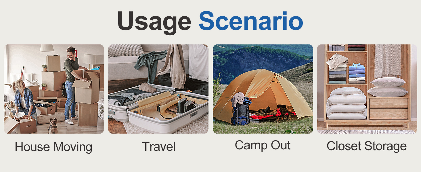 Sacs de rangement sous vide pour vêtements 