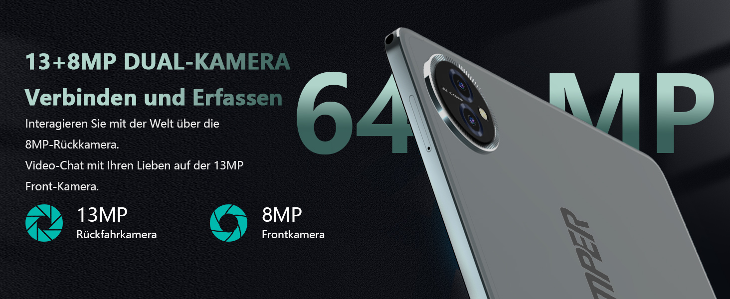 Tablet Android 14, Tablets 10 Inches, 4G LTE 5GHz WiFi Tablet PC, 14GB