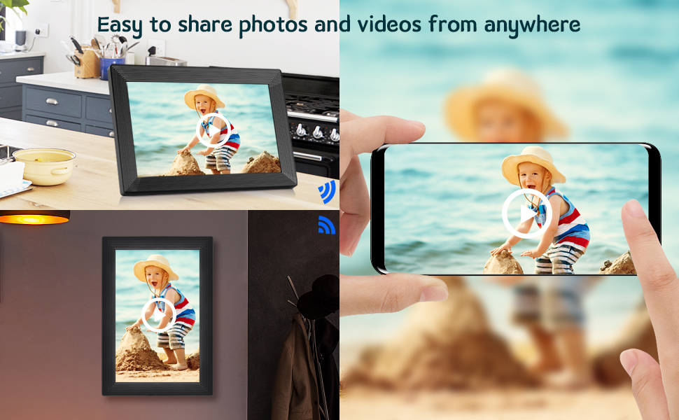 Anyuse Digital Picture Frame 10.1 inch WiFi 16GB Photo