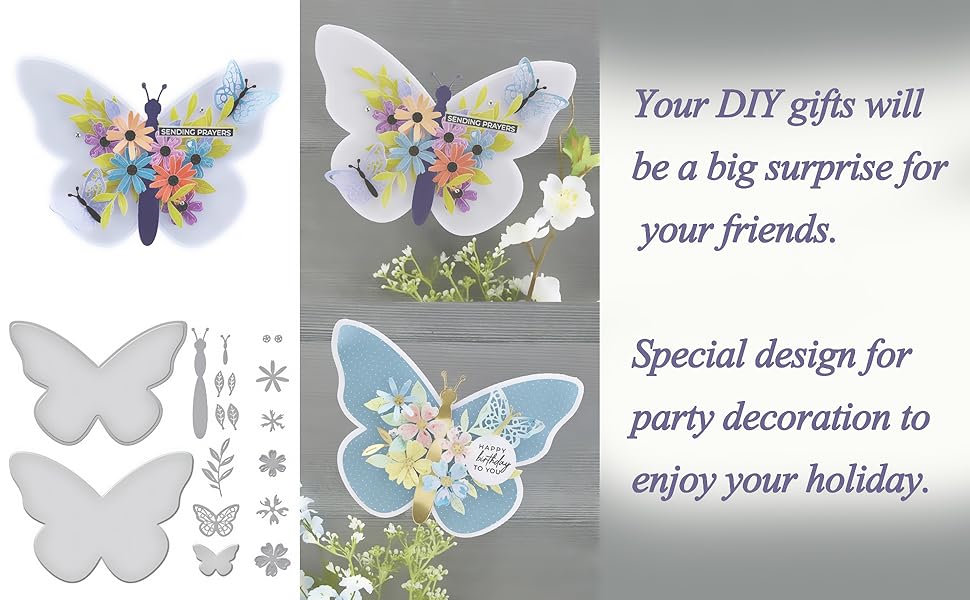 Stamps and Dies for Card Making, Stamps and Metal Cutting Dies Set