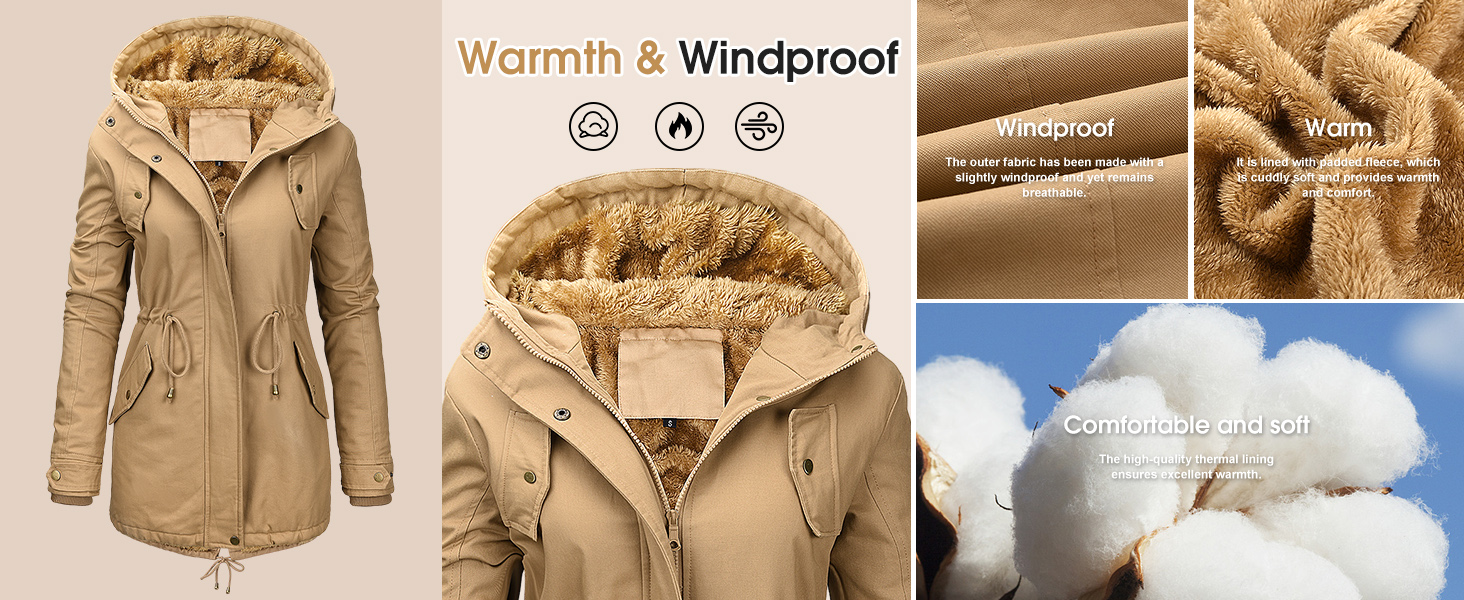 Women Winter Parka Coat Fur Collar Hooded Jacket Warm Windproof Outwear velvet fluffy windbreaker