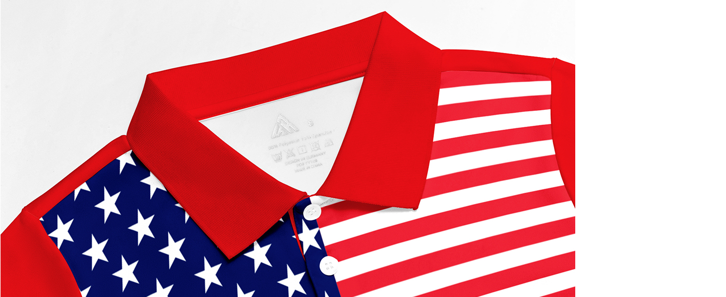 Kid American Flag Polo Shirt