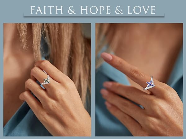 Amazon.com: STARCHENIE Cross Ring 925 Sterling Silver Angel