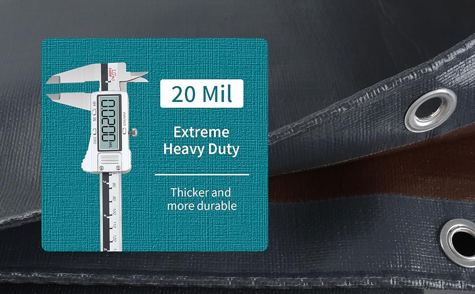 TARPAL tarp 10x20 20mil Super Heavy Duty Tarps Cover