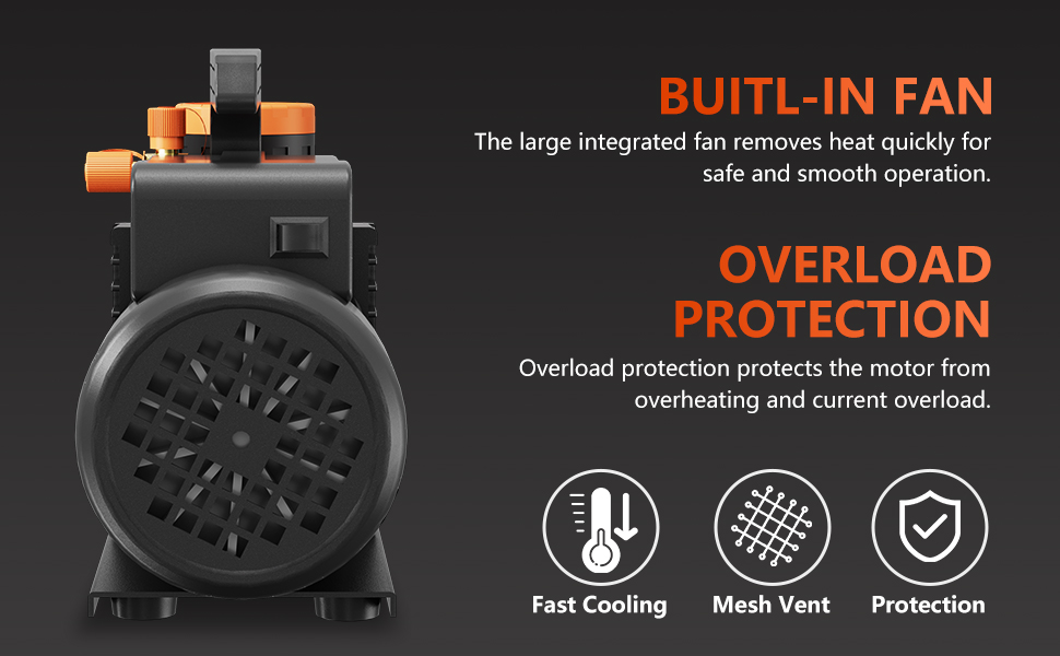 POADTOR 5CFM Vacuum Pump, 1Stage HVAC Vacuum Pump, 1/2HP
