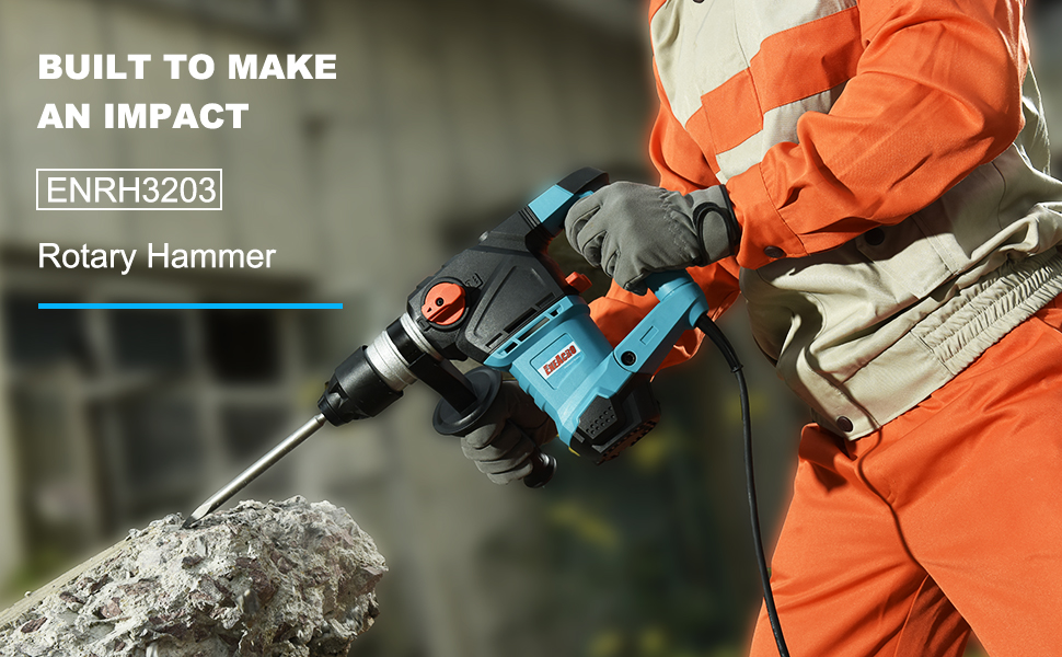 ENEACRO 11/4 Inch SDSPlus 12.5 Amp Heavy Duty Rotary Hammer Drill