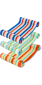 3 Pack 4-in-1 Inflatable Pool Floats Hammock