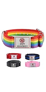 Sport Waterproof Nylon Band Medical ID Bracelets 