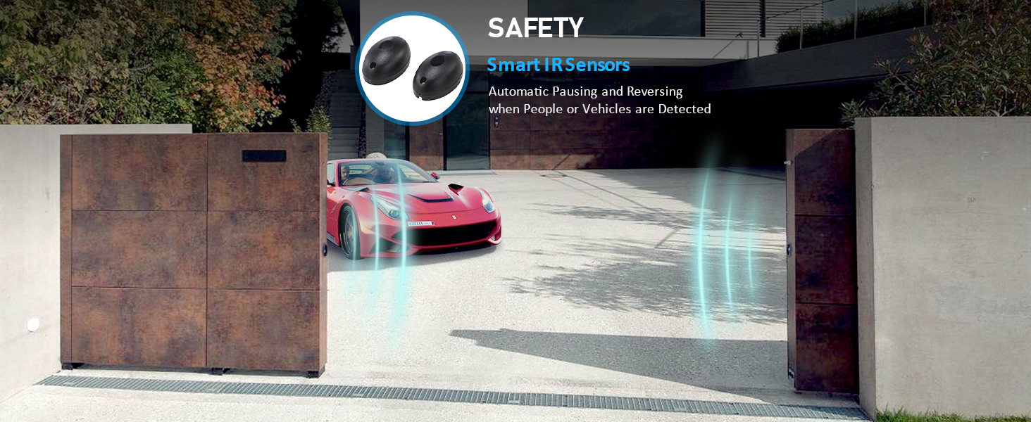 COZ CG5500 Automatic 5500 lb Sliding Gate Opener with 2