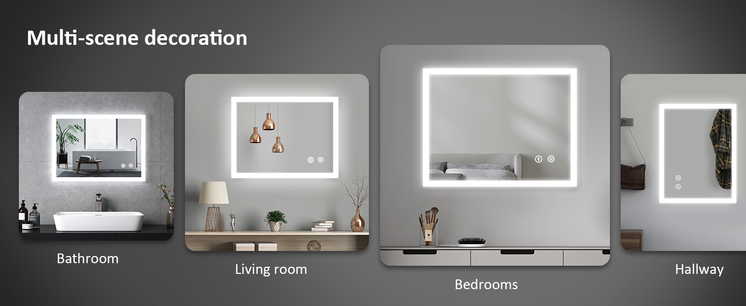 bathroom mirror with led lights