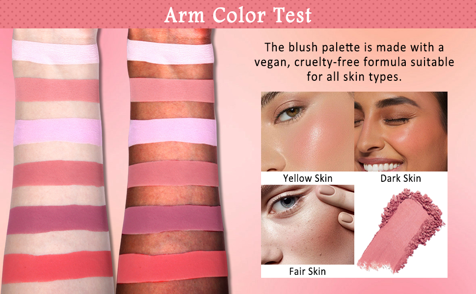 pink paris purple lilac corner lavender marshmallow matte blush palette kit set for cheek face women