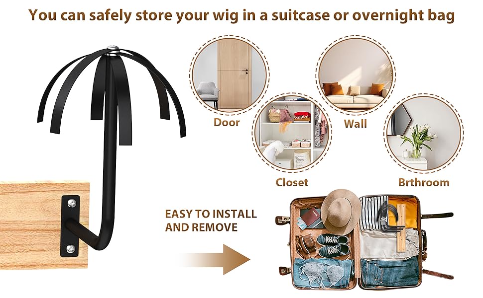 wig wall mounting bracket,wig wall mount,wig fixing rack,beauty store wig rack,wig stand wall