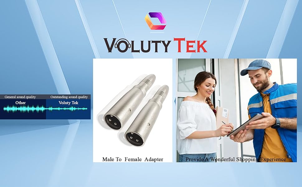 3PIN XLR Male to 6.35MM Female Adpapter Compatible with Microphone, Stereo, Mixer 2pcs