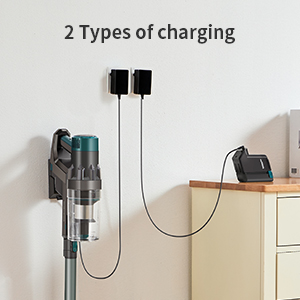 ULTENIC U11 Pro - Cordless Vacuum Cleaner - 25000Pa - 4 In 1 - LED - 2200mAh Detachable Battery And 50Mins Runtime For Hard Floor Carpet Car Pet Hair 16 two charge type