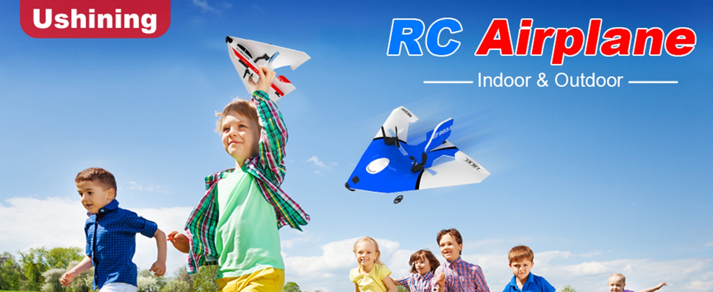 USHINING RC Planes for Kids Remote Control Airplanes Indoor