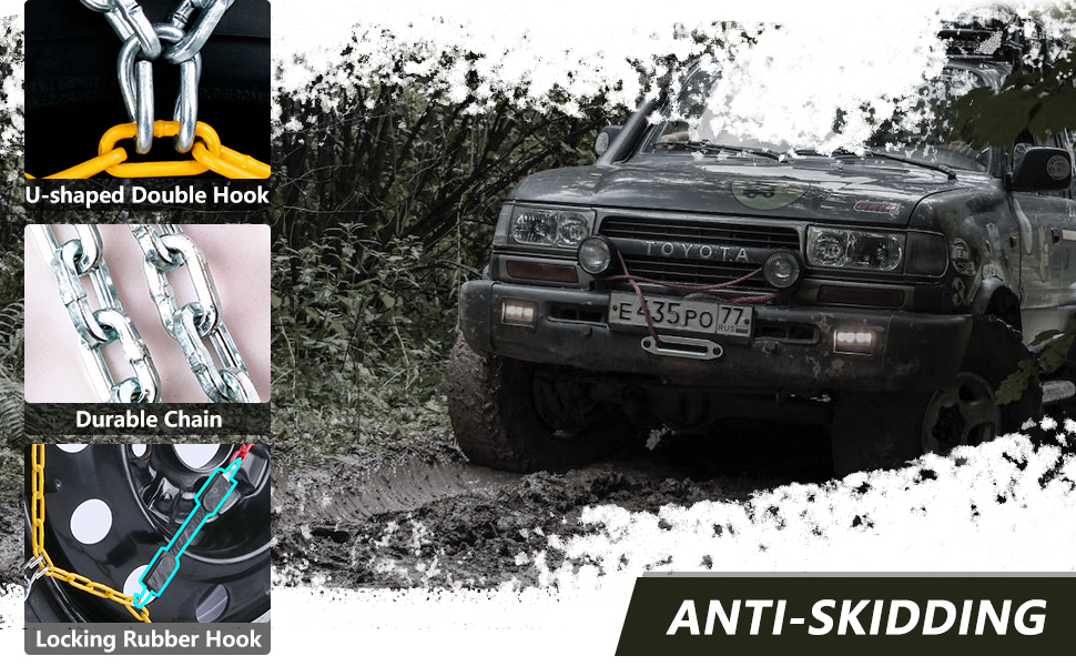Snow Chains Security Chains Alloy Wear Resistant Universal Emergency Tire Traction