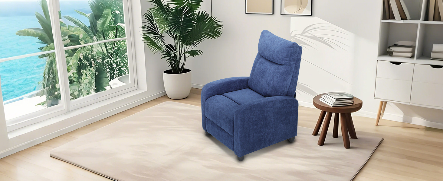 Reclining Lounge Chair with Adjustable Backrest