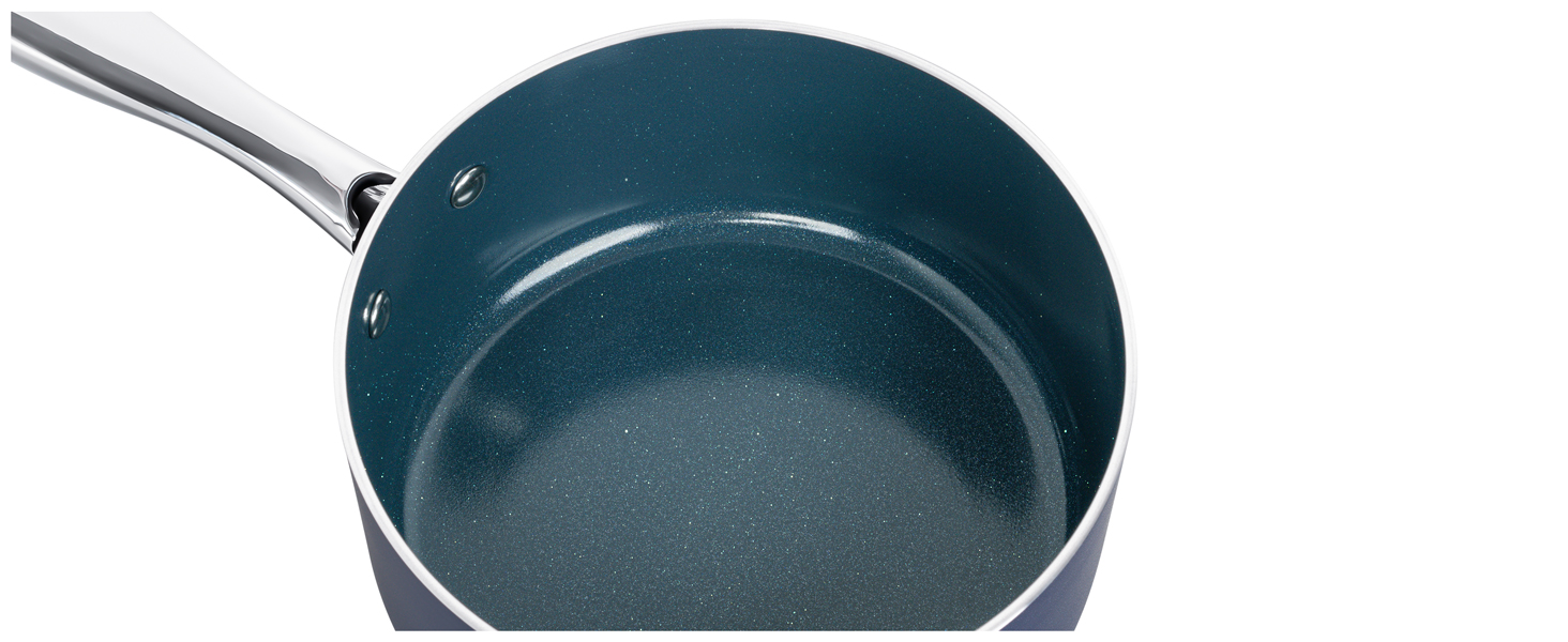 MICHELANGELO Saucepan Set, 1Qt & 2Qt Ceramic Sauce Pan with Lid, Nonstick Saucepans