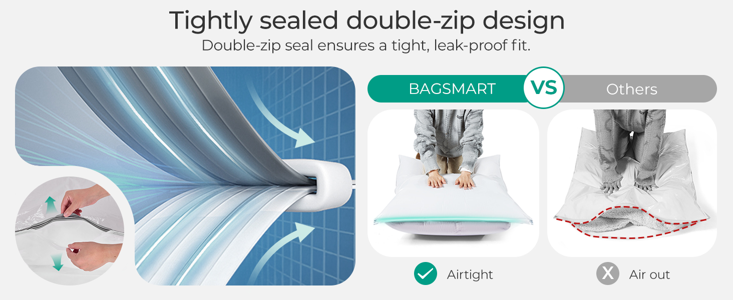 BAGSMART Vacuum Storage Bags Set