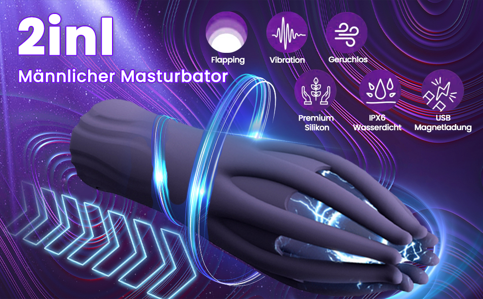 YcsLust Elektrische eikelvibrator, penisvibrator in handgreepdesign met 10 vibratiestanden