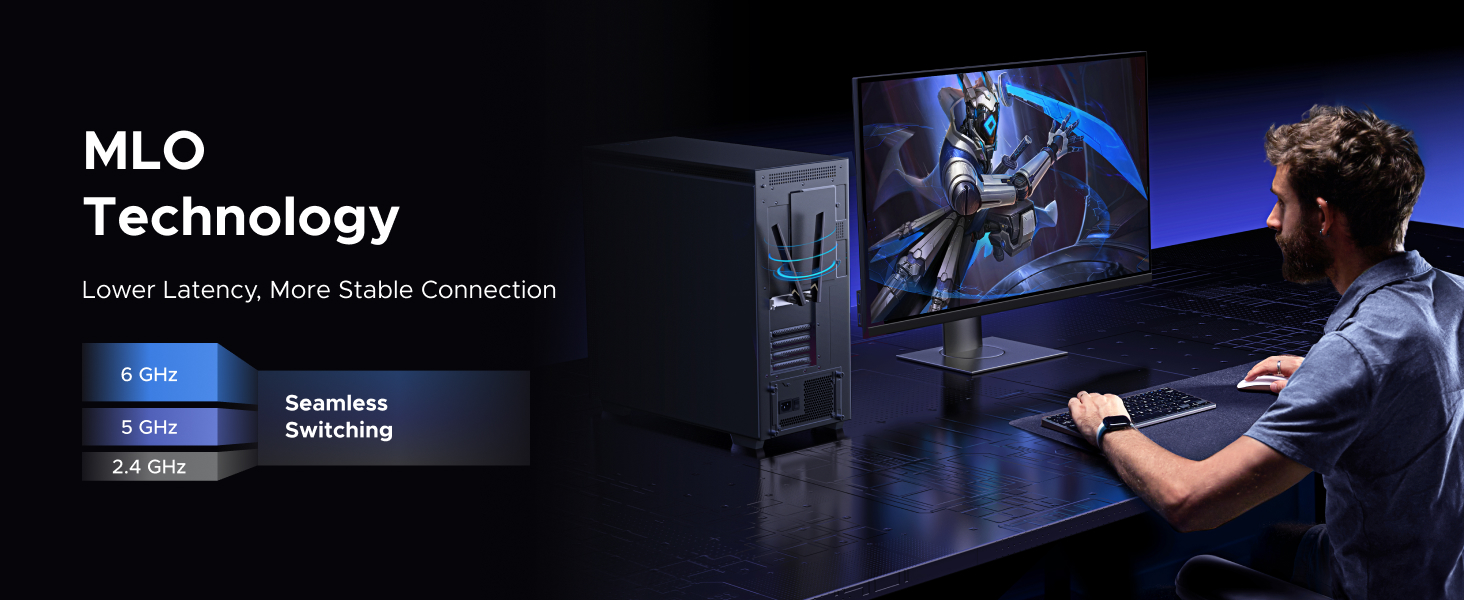 pcie wifi card desktop pc internal computer networking cards tri-band 5G 6G 2.4G