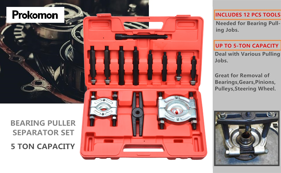 Prokomon Bearing Puller Set, 5 Ton Capacity Bearing