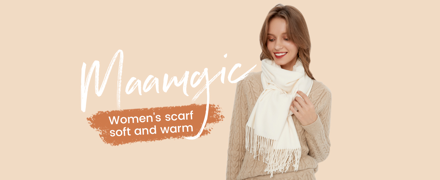 MaaMgic Women's Large Soft Cashmere womens scarf