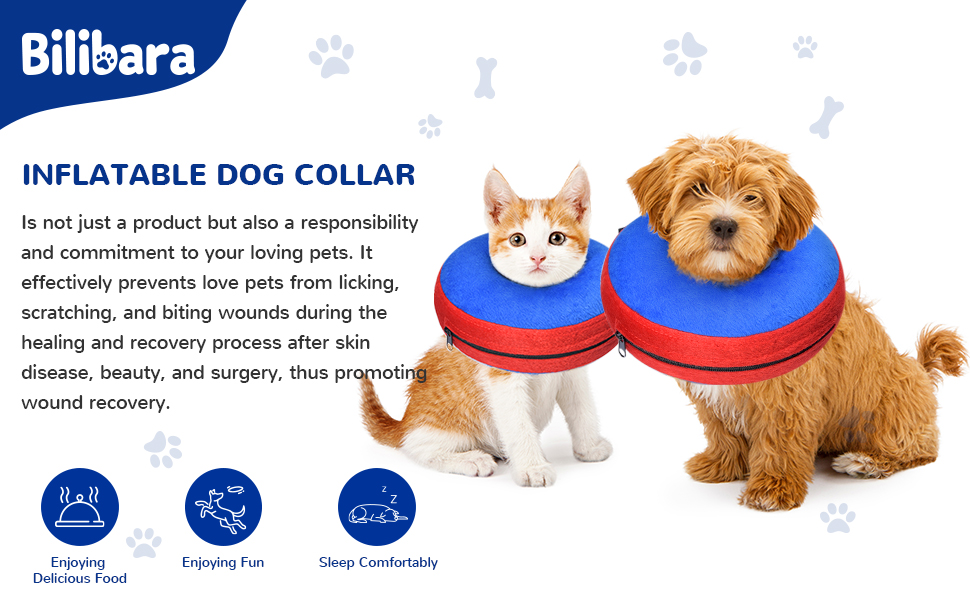 Bilibara Dog Cone Alternative After Surgery, Inflatable