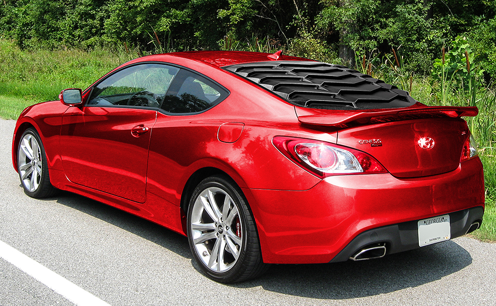 SMALLFATW Custom Fitted ABS Rear Window Louvers for Hyundai