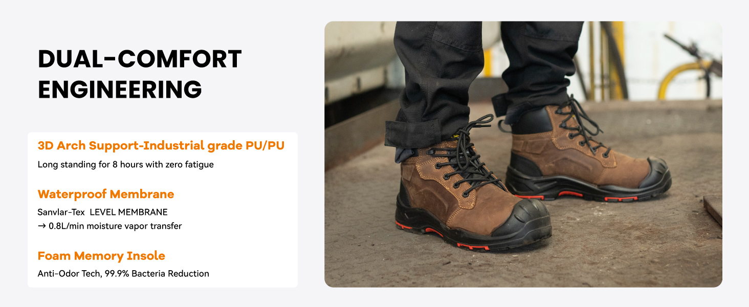 men women hombres composite toe waterproof leather work safety boot boots slip on oil resistant