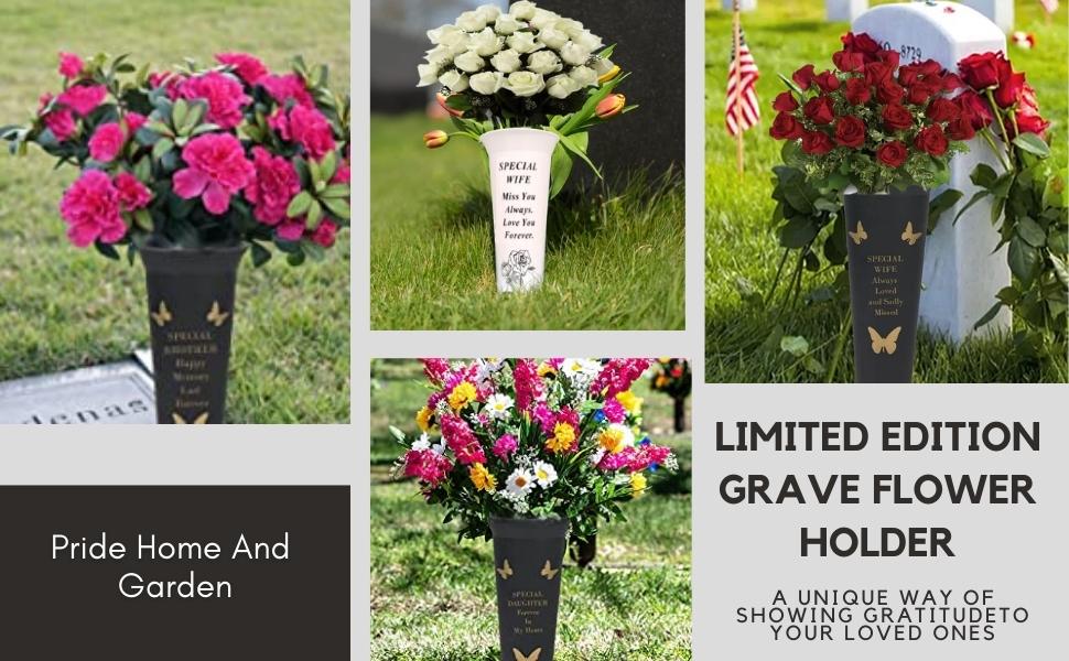 PHG Limited Edition Graveside Flower Vase with Personalised Verse